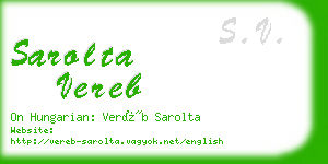 sarolta vereb business card